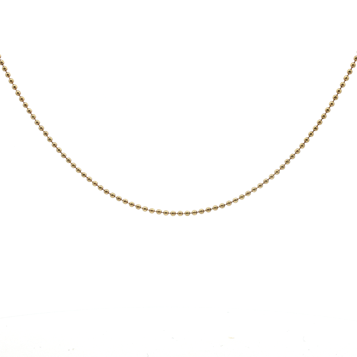 Classic Yellow Gold Ball Chain Necklace
