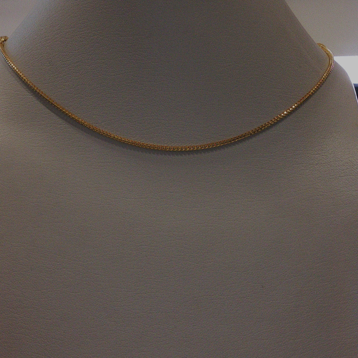 Yellow Gold Woven Chain Necklace