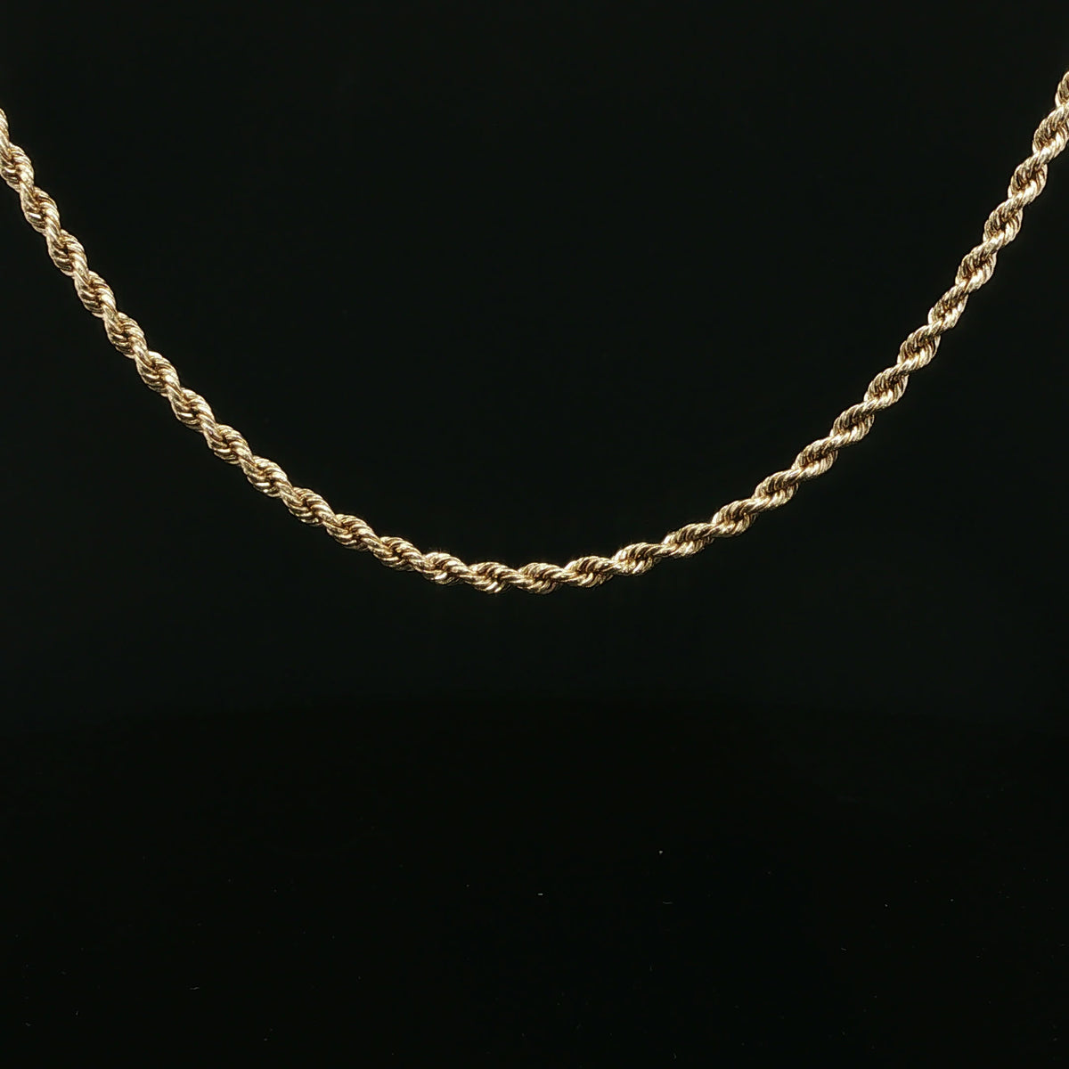 Classic Rope Chain Necklace in Yellow Gold