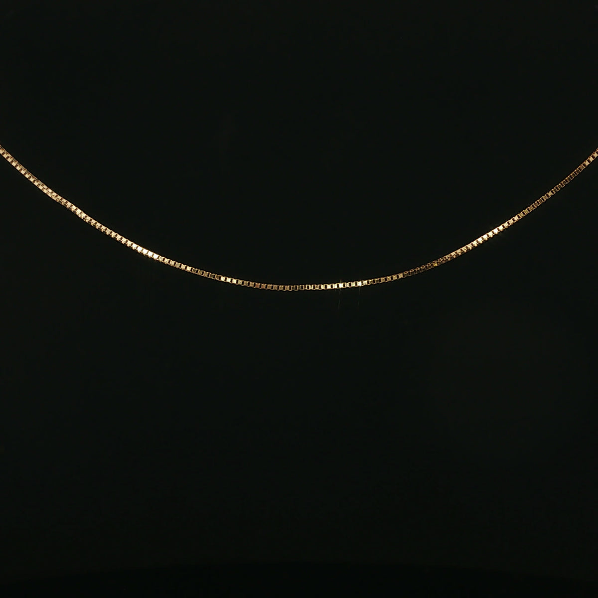 Classic Yellow Gold Box Chain Necklace