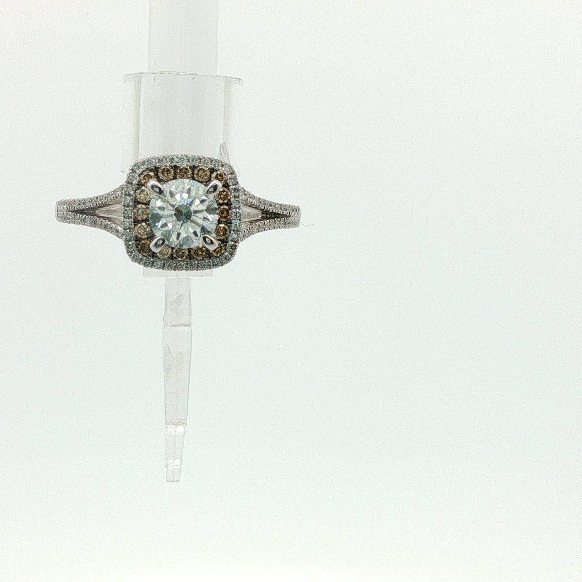 White Gold Double Halo Diamond Engagement Ring