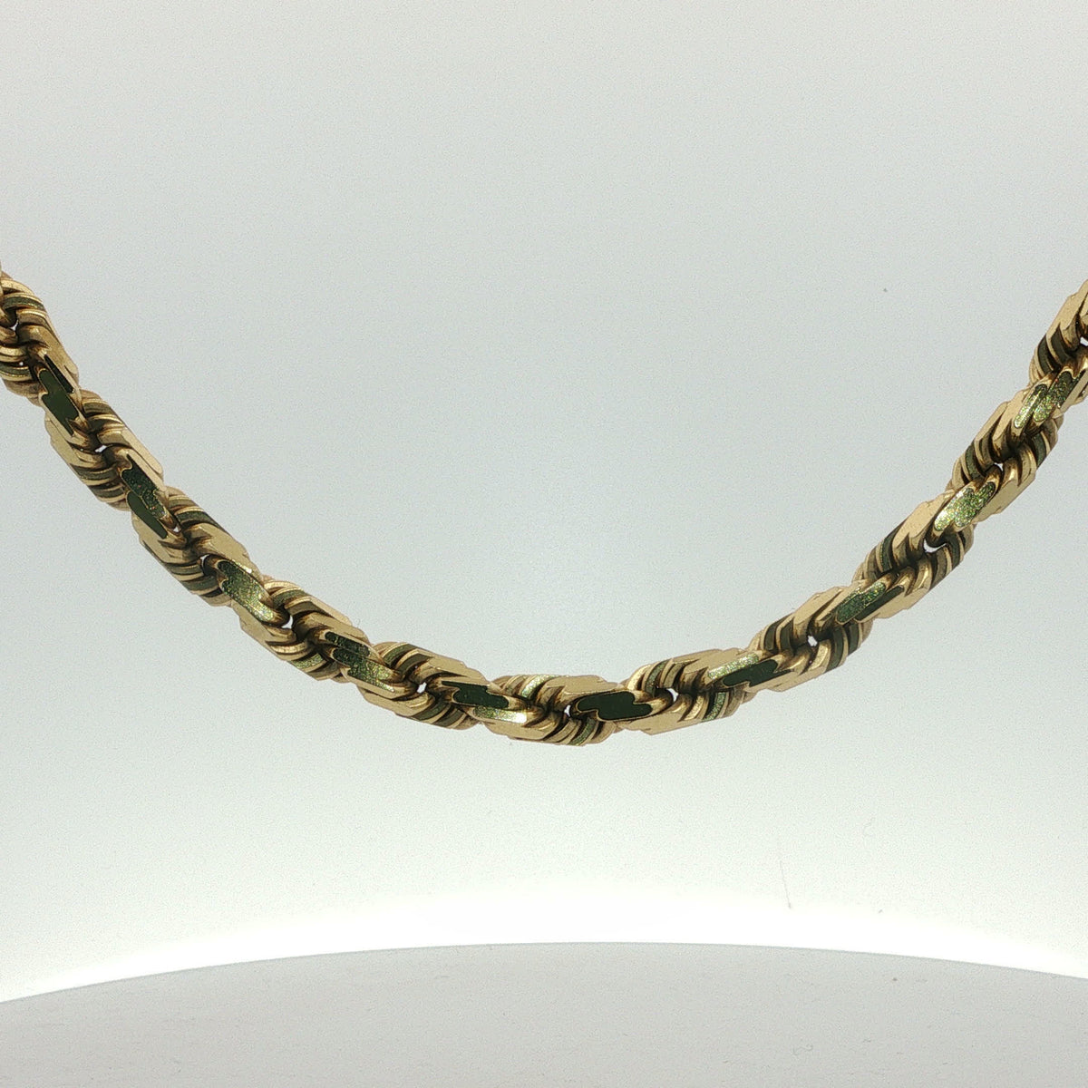 Yellow Gold Twisted Rope Chain Necklace