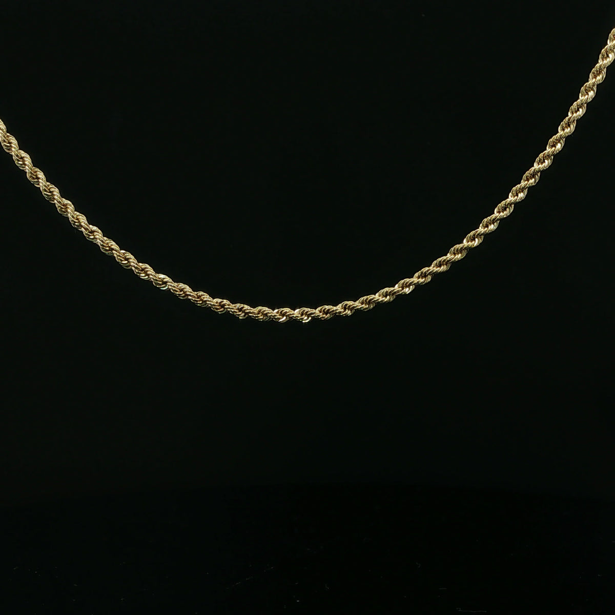 Classic Yellow Gold Rope Chain Necklace