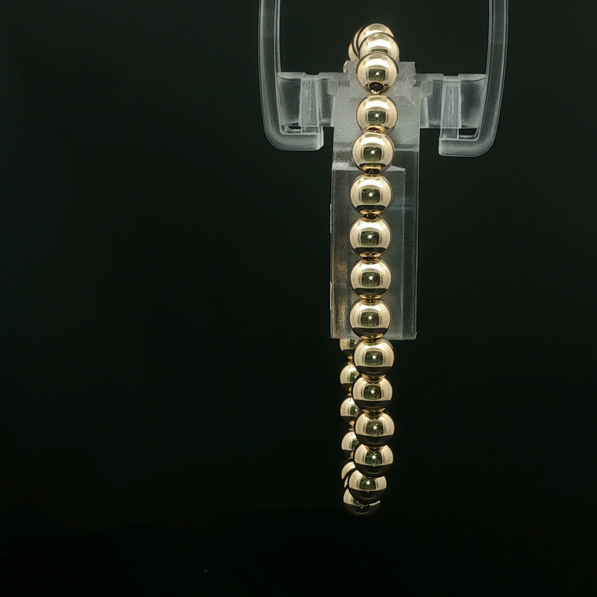 Classic Yellow Gold Spherical Beaded Bracelet