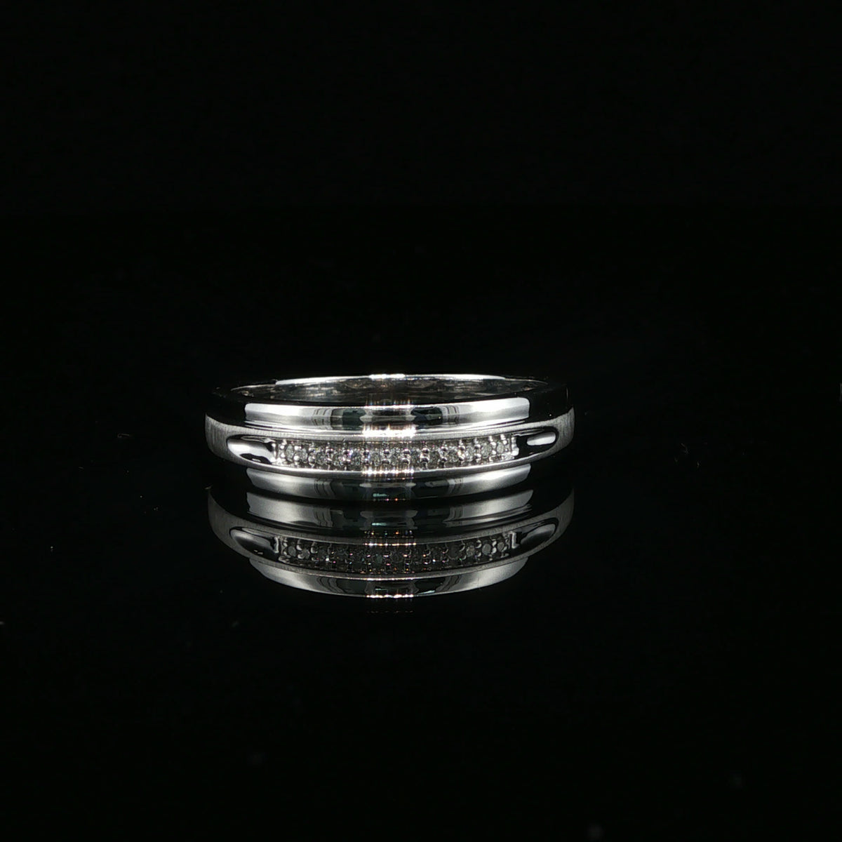 White Gold Diamond Band Ring