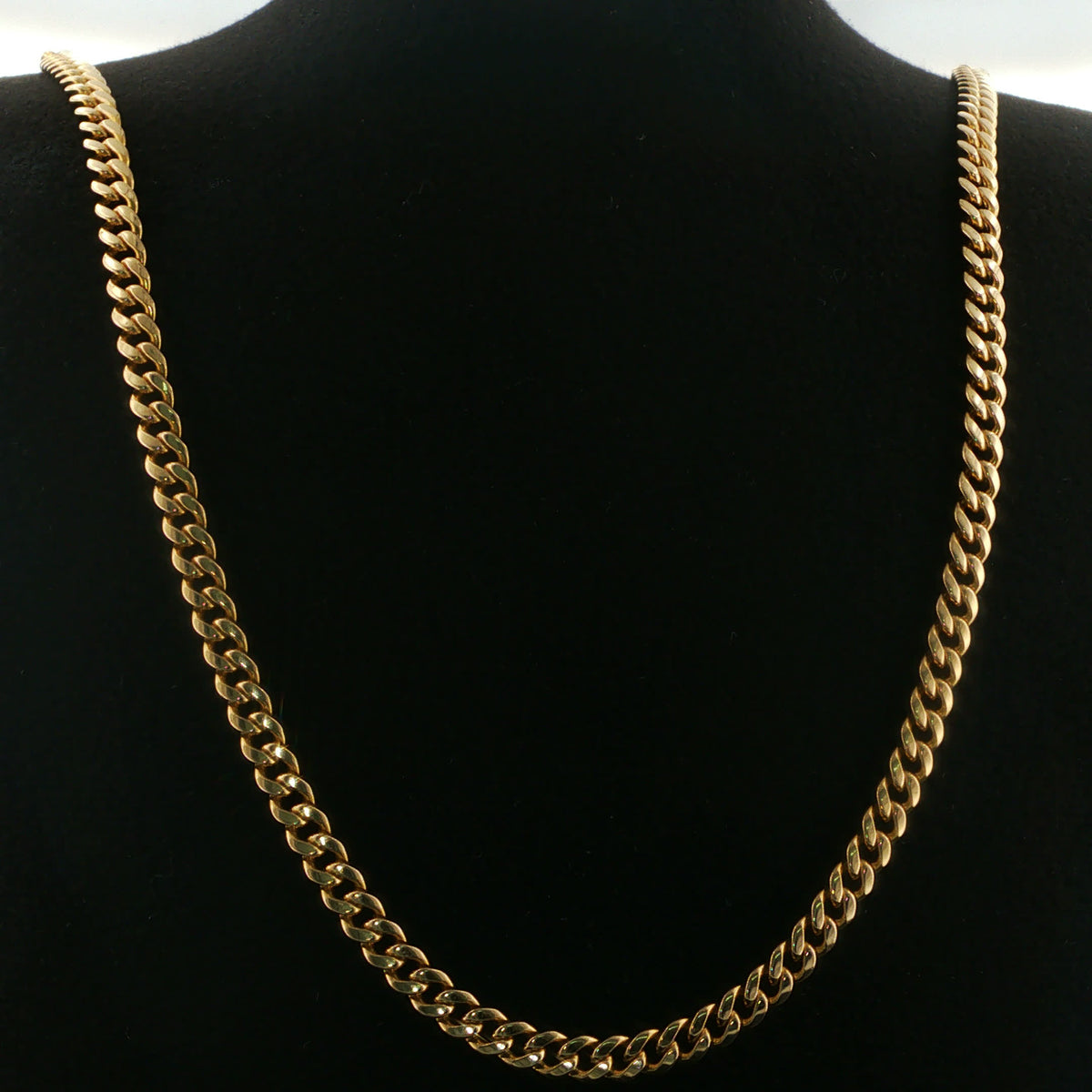 Yellow Gold Cuban Chain Necklace