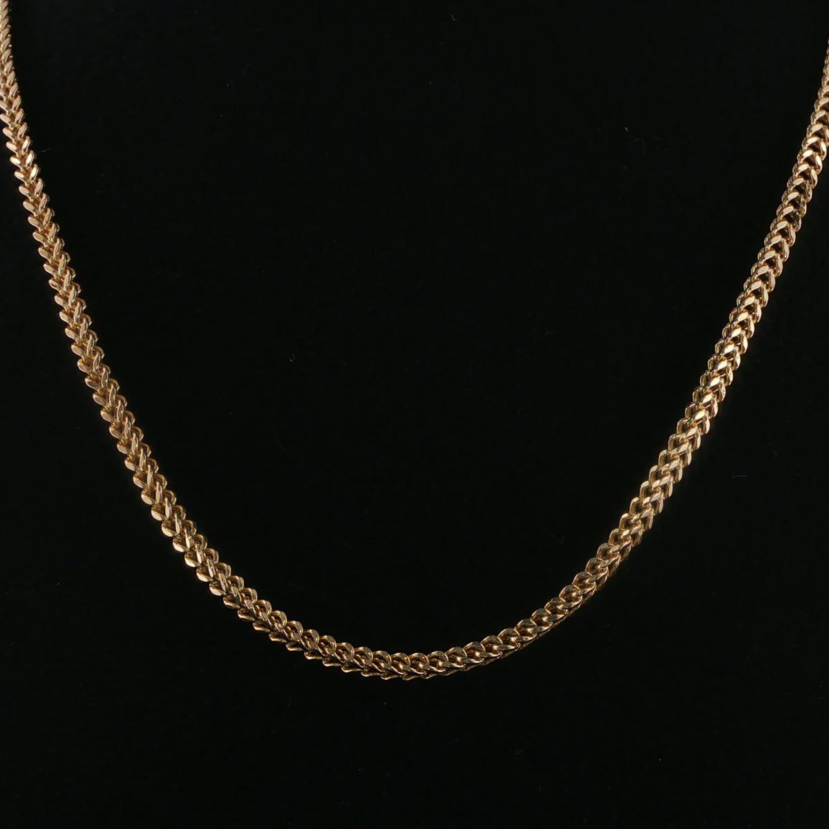 Yellow Gold Woven Link Chain Necklace