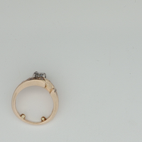 Rose Gold Multistone Ring with Round Cut Diamond
