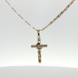 Yellow Gold Cross Charm Necklace