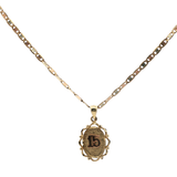Elegant Yellow Gold '15' Charm Necklace