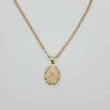 Elegant Yellow Gold '15' Charm Necklace