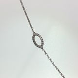 White Gold Chain Necklace with Round Brilliant Diamonds