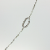 White Gold Chain Necklace with Round Brilliant Diamonds