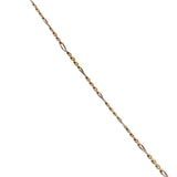 Yellow Gold Heart Charm Necklace with Round Ruby Cabochons