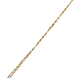 Yellow Gold Charm Necklace with Heart Cut Garnet