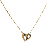 Yellow Gold Heart Pendant Necklace with Round Brilliant Cut Diamonds