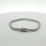 Classic Round Brilliant Diamond Tennis Bracelet in 14K White Gold
