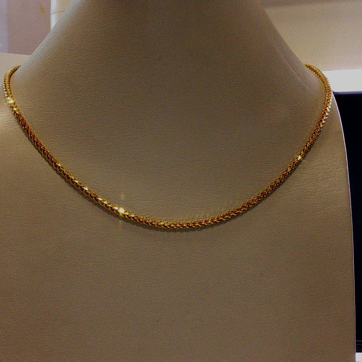 Classic Woven Yellow Gold Chain Necklace