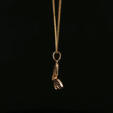 Diamond Pavé Butterfly Charm Necklace in Yellow Gold