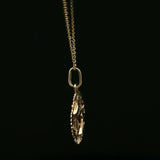 Yellow Gold Nefertiti Medallion Pendant Necklace