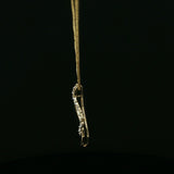 Diamond Wave Pendant Necklace in Yellow Gold