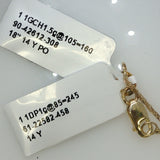 Diamond Wave Pendant Necklace in Yellow Gold