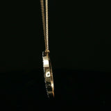 Diamond Circle Pendant Necklace in Yellow Gold