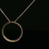 Diamond Circle Pendant Necklace in Yellow Gold