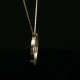 Diamond Circle Pendant Necklace in Yellow Gold