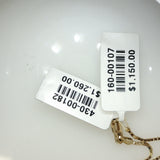 Yellow Gold Quartz Pendant Necklace with Curved Accent Band