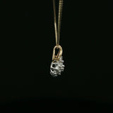 Yellow Gold Diamond Cluster Pendant Necklace