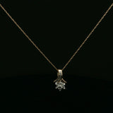 Yellow Gold Diamond Cluster Pendant Necklace