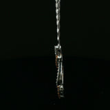Diamond Interlocking Wave Pendant Necklace in White Gold