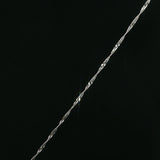 Diamond Interlocking Wave Pendant Necklace in White Gold