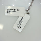 Diamond Interlocking Wave Pendant Necklace in White Gold