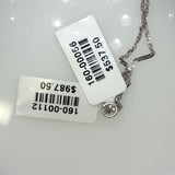 Diamond Interlocking Wave Pendant Necklace in White Gold