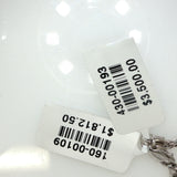 Green Jade Barrel Pendant on White Gold Rope Chain