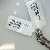 Green Jade Barrel Pendant on White Gold Rope Chain