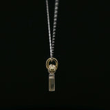 Square Diamond Cluster Pendant Necklace in White Gold