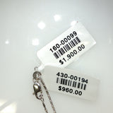 Square Diamond Cluster Pendant Necklace in White Gold