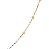 Faceted Bead Station Necklace in Yellow Gold
