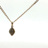 Yellow Gold Diamond Cluster Pendant Necklace