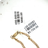 Yellow Gold Pearl Pendant Chain Necklace