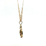 Yellow Gold Diamond Teardrop Pendant Necklace