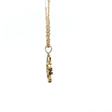 Yellow Gold Diamond Teardrop Pendant Necklace