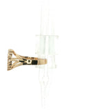 Yellow Gold Diamond Heart 15 Split Shank Ring