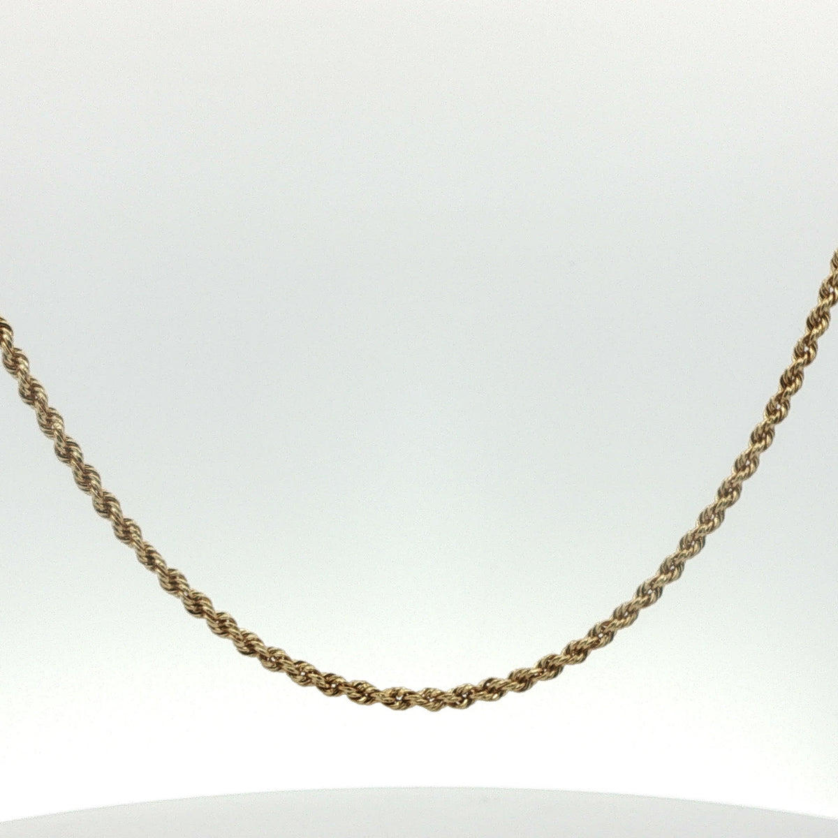 Yellow Gold Rope Chain Necklace