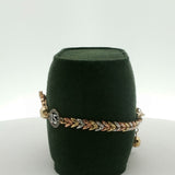 Rose Gold Diamond Crown and Number 15 Chain Bracelet