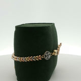 Rose Gold Diamond Crown and Number 15 Chain Bracelet