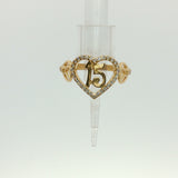 Rose Gold Diamond Crown and Number 15 Chain Bracelet
